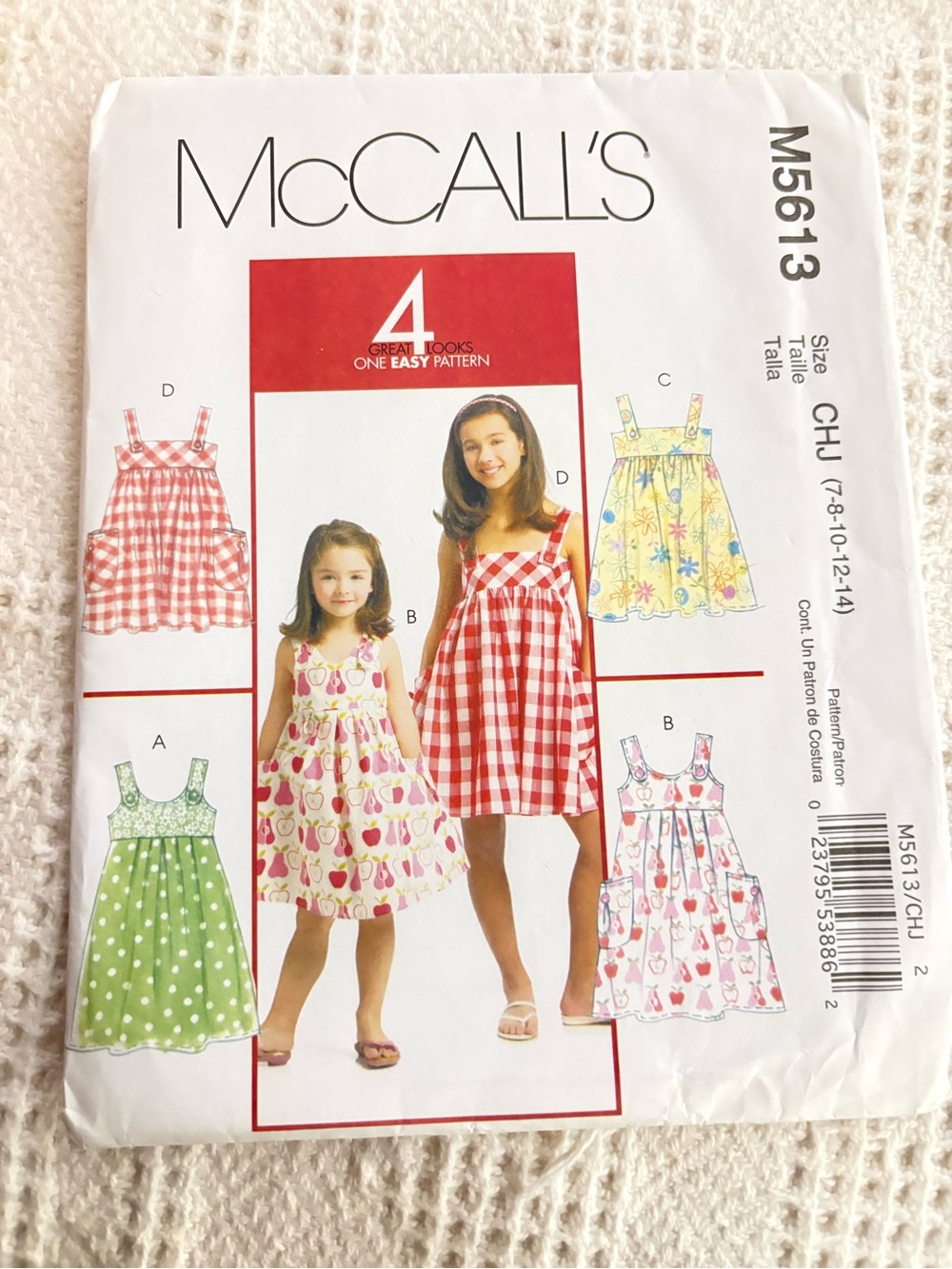 McCall’s Pattern M5613 for Girl’s Dresses